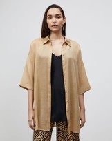 Thumbnail for your product : Lafayette 148 New York Petite Saylor Blouse In Gemma Cloth