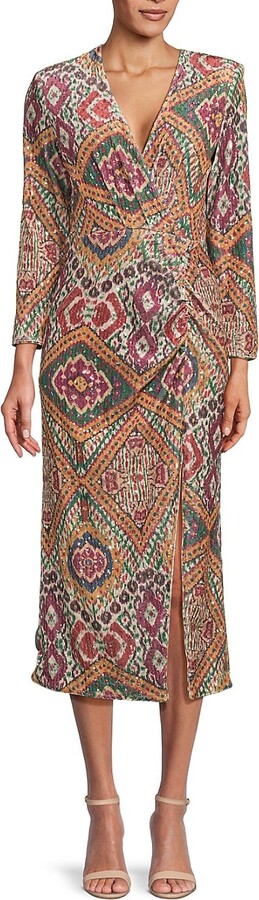 BA&SH Tatiana Printed Jersey Midi-Dress