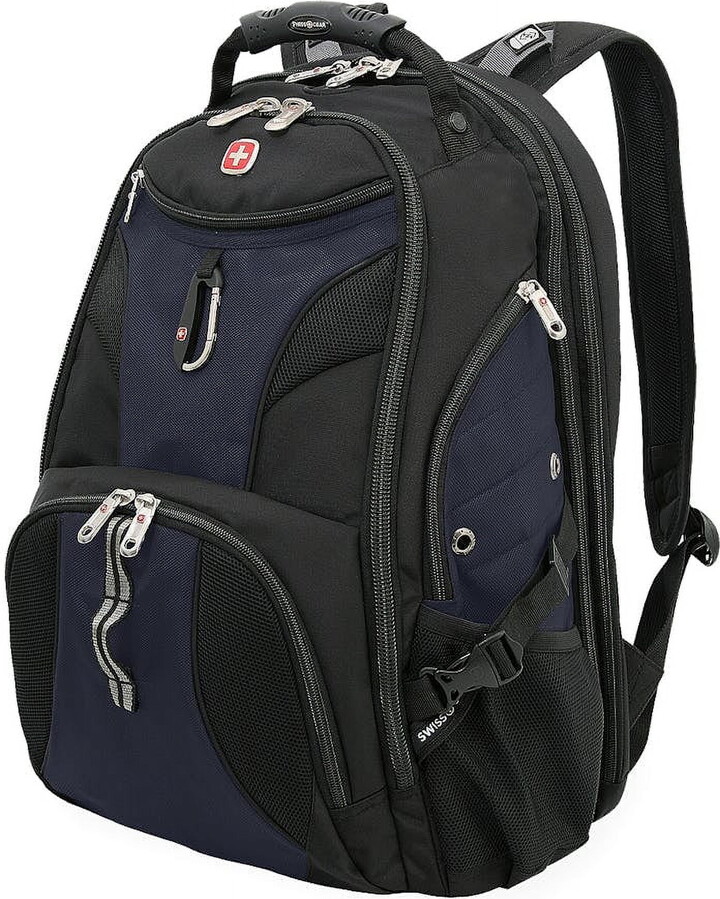 Swiss Gear Swissgear Scansmart Backpack - Blue Fits Up To 17In Laptop Tsa Blk
