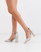 Thumbnail for your product : Be Mine Bridal Katy heeled shoes in silver glitter