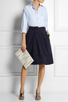 Thumbnail for your product : Jil Sander Pleated cotton-blend skirt