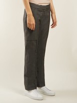Thumbnail for your product : Stella McCartney Straight-leg Wool And Cotton-blend Trousers - Grey