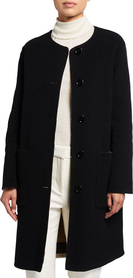 Burberry Tisbury Wool-Blend Coat, Black - ShopStyle