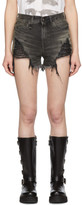 Thumbnail for your product : R 13 Black Shredded Slouch Shorts