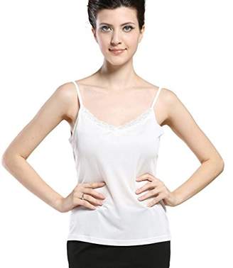 Forever Angel-Women's Tops Forever Angel Women's 100% Pure Silk Knitted Lace Camisole Top Size M