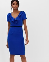 Thumbnail for your product : Paper Dolls capped sleeve pencil dress with frill detail