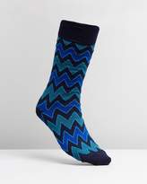 Thumbnail for your product : Paul Smith Electric Zig-Zag Socks