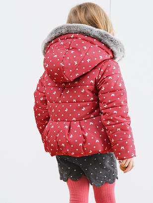 Vertbaudet Printed Padded Jacket with Fleece Lining, for Girls