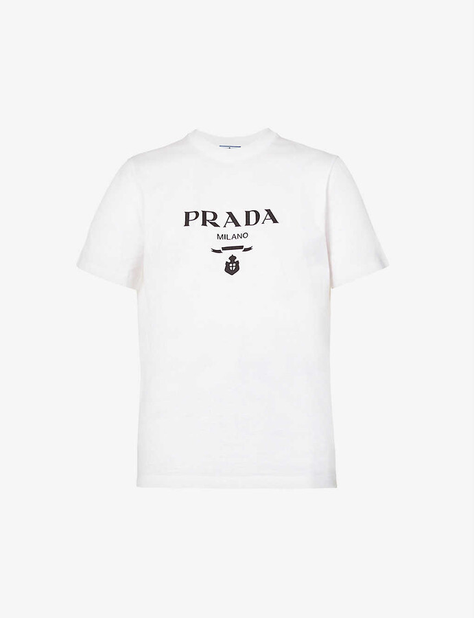 Prada Logo Print T-Shirt - ShopStyle