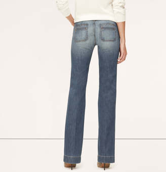 LOFT Petite Modern Beyond The 5 Pocket Jeans in Worn-In Blue