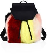 Thumbnail for your product : KENDALL + KYLIE Nancy Multi-Colored Faux Fur Backpack