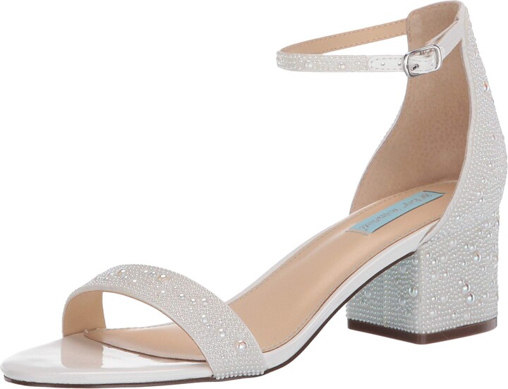 betsey johnson blue adde faux leather sandals