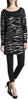 Thumbnail for your product : Joan Vass Animal Sequined Tunic, Petite