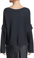 Thumbnail for your product : Tie-Sleeve Boat-Neck Wool Sweater Top