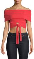 Thumbnail for your product : BCBGMAXAZRIA Wide Rib Foldover Crop To