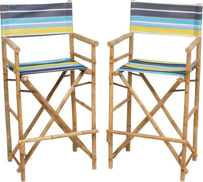 Highland Dunes Dessie Bamboo 32" Counter Chair Patio Bar Stool