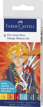 Faber-Castell Pitt Artist Pen Manga, Set Of 6, Shonen