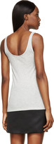 Thumbnail for your product : Alexander Wang T by Heather Grey Ribbed Henley Tank Top