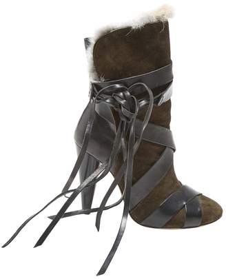 Isabel Marant Khaki Suede Ankle boots