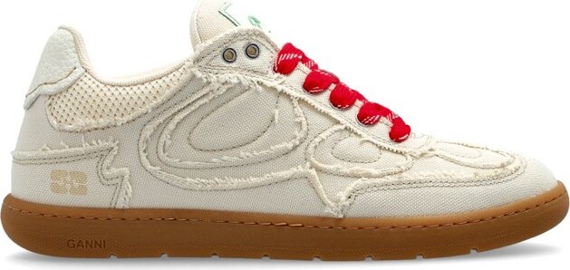 Ganni Raw Edge Low-Top Sneakers