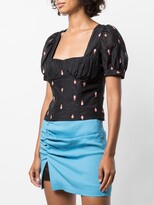 Thumbnail for your product : Fleur Du Mal Ice Cream Embroidery Top