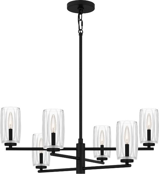 Quoizel Cunningham6-LightMatteBlackChandelier