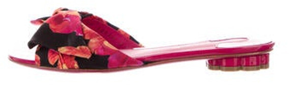 ferragamo floral slides