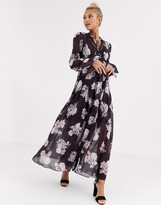 Thumbnail for your product : Forever New maxi dress in purple floral print