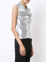 Thumbnail for your product : Oscar de la Renta tied neckline sleeveless blouse