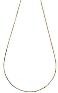 Fine Jewellery 14K Yellow Gold Four Sided Box Chain Necklace
