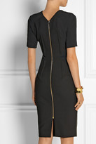 Thumbnail for your product : Roland Mouret Nabis paneled leather and crepe dress