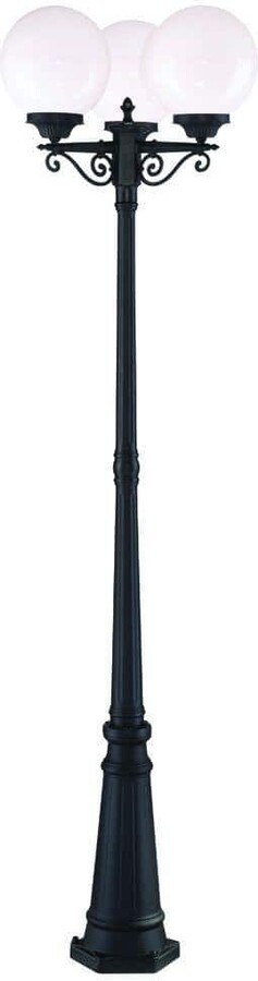 Acclaim Lighting Havana 3-Head 3-Light Matte Black Outdoor Post Light Combination