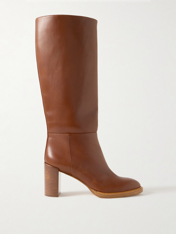 Gabriela Hearst Bocca Leather Knee Boots - Brown