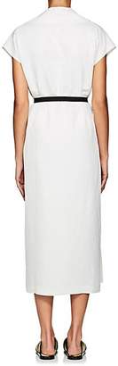 Zero Maria Cornejo Women's Leah Belted Tech-Twill Long Dress - White