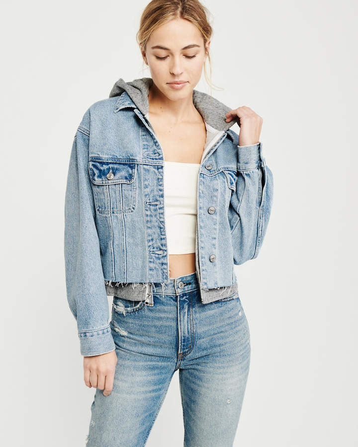 abercrombie oversized denim jacket