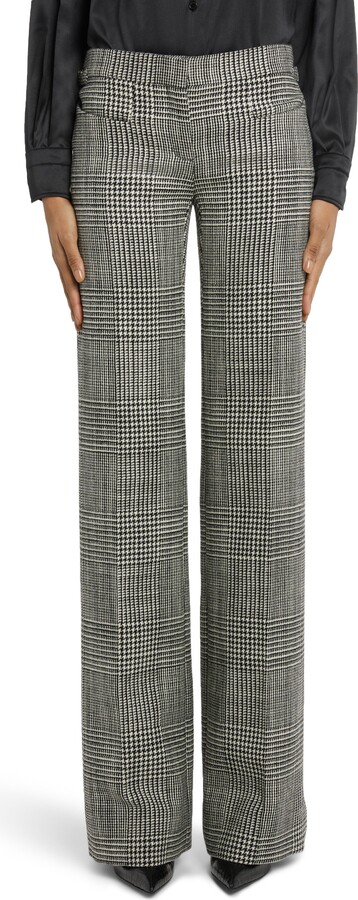 Tom Ford Glen Plaid Virgin Wool Wide Leg Pants - ShopStyle