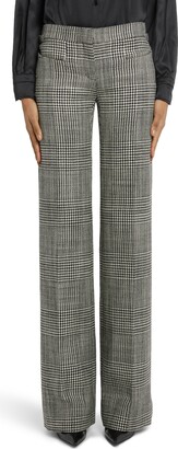 Tom Ford Glen Plaid Virgin Wool Wide Leg Pants - ShopStyle