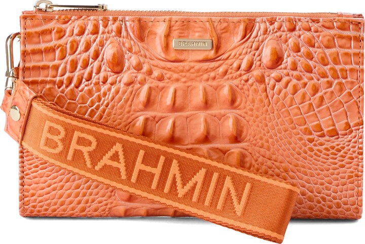 Brahmin Adia Croc Embossed Leather Wristlet