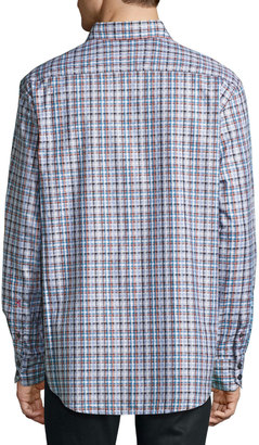 Robert Graham Verdant Oasis Long-Sleeve Sport Shirt, Gray