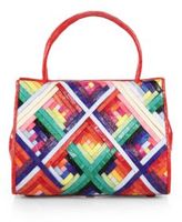 Thumbnail for your product : Nancy Gonzalez Wallace Rainbow Woven Crocodile Tote