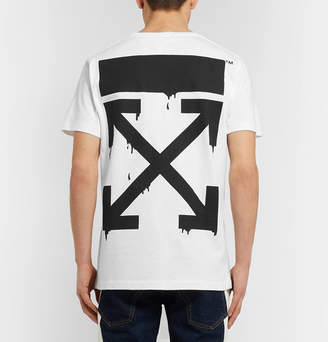Off-White Off White Bart Simpson Slim-Fit Printed Cotton-Jersey T-Shirt - Men - White