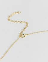 Thumbnail for your product : ASOS Sterling Silver Gold Plated Gemini Necklace