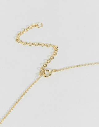 ASOS Sterling Silver Gold Plated Gemini Necklace