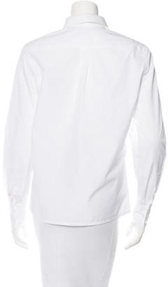 Chanel Long Sleeve Button-Up Top