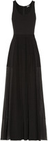Thumbnail for your product : DKNY Jersey and silk-blend chiffon maxi dress
