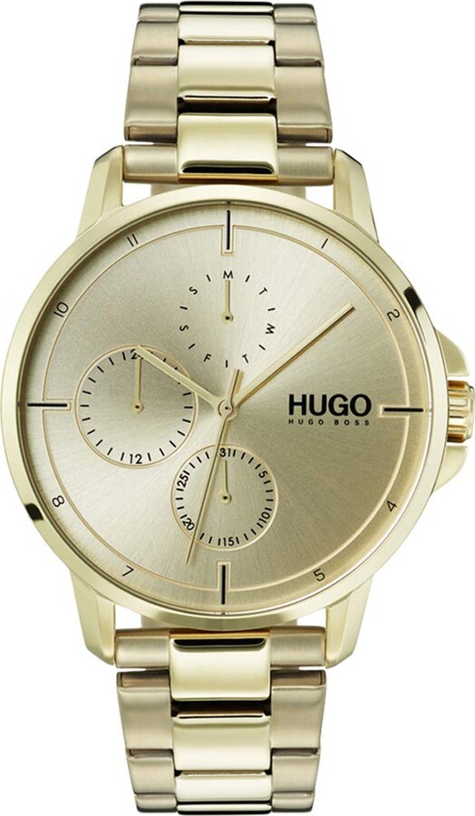 hugo boss gold watch mens