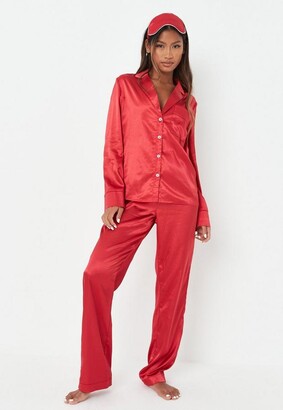 circulatie vrek Toeschouwer Missguided Red 7 Piece Satin Pajama Gifting Set - ShopStyle