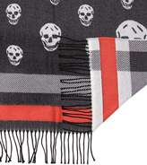 Thumbnail for your product : Alexander McQueen Intarsia wool scarf