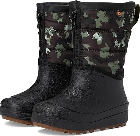 Bogs Snow Shell Zip - Camo Texture (Toddler/Little Kid/Big Kid) Kids Shoes Black : 10 Toddler M