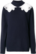 Chloé - embroidered shoulder patch sweater